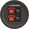 powerpole_einbaurahmen_rund_1 Anderson PowerPole® Einbaurahmen rund Ø 3cm (zwei Stecker)