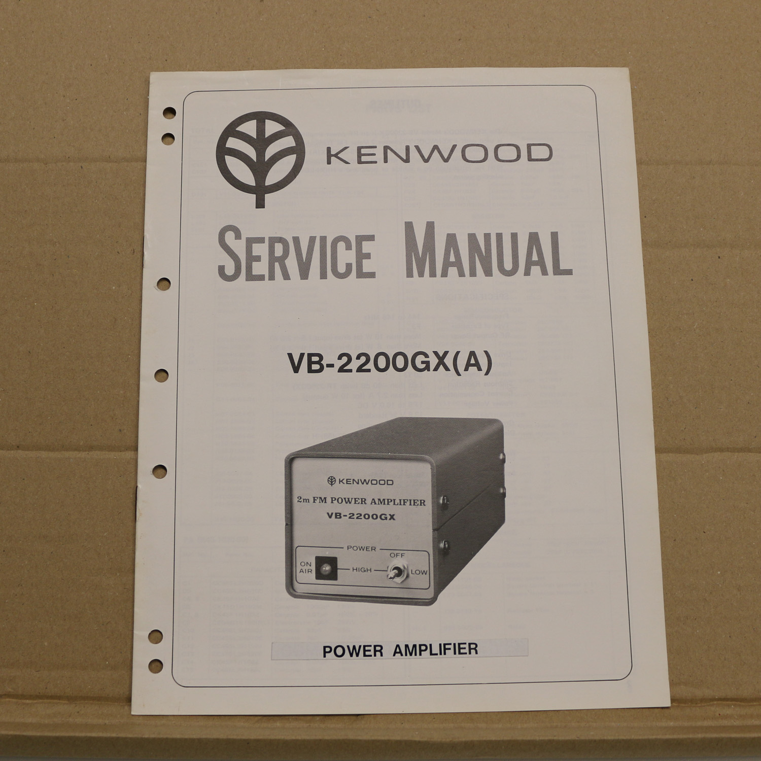 Kenwood VB-2200GX Service Manual