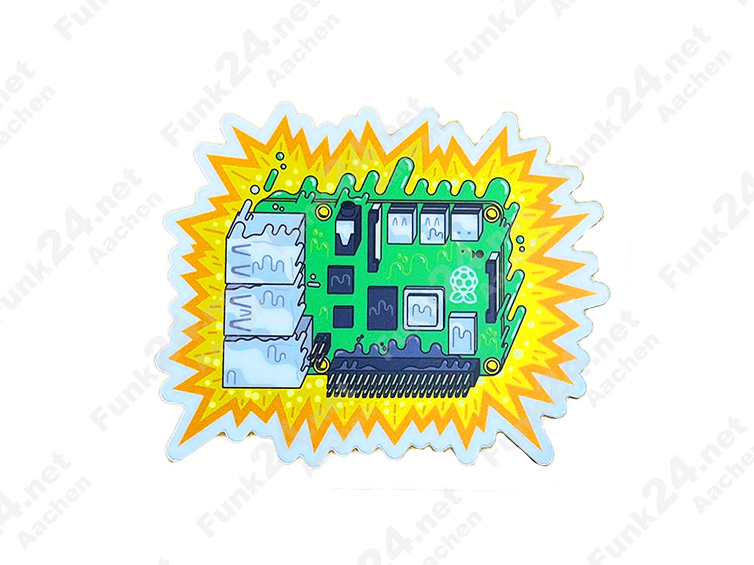 Raspberry Pi Aufkleber / Sticker "Pi on fire" Raspberry Pi Aufkleber / Sticker "Pi on fire"