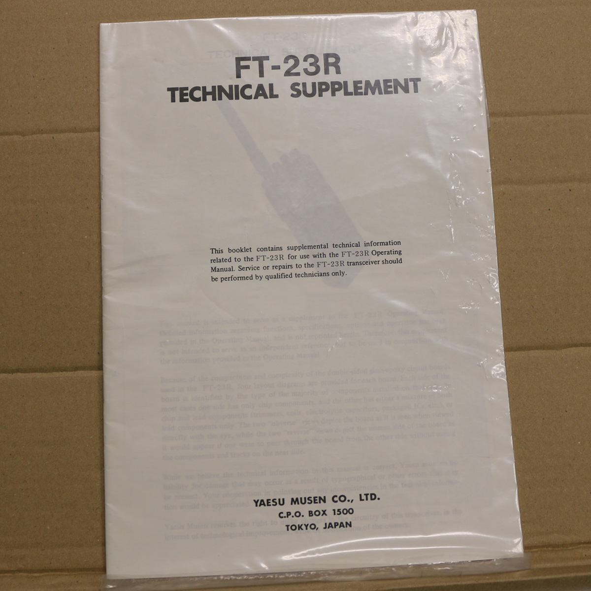 Yaesu FT-23R Technical Supplement