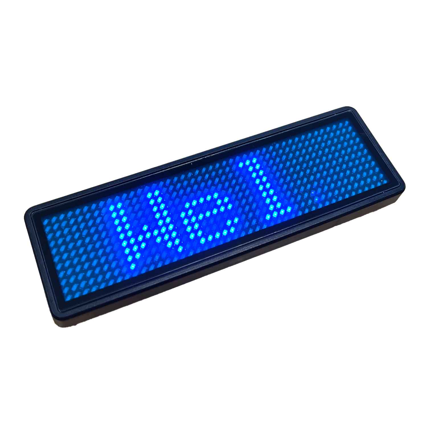 LED Rufzeichenschild, 11x44 Pixel, USB, blau