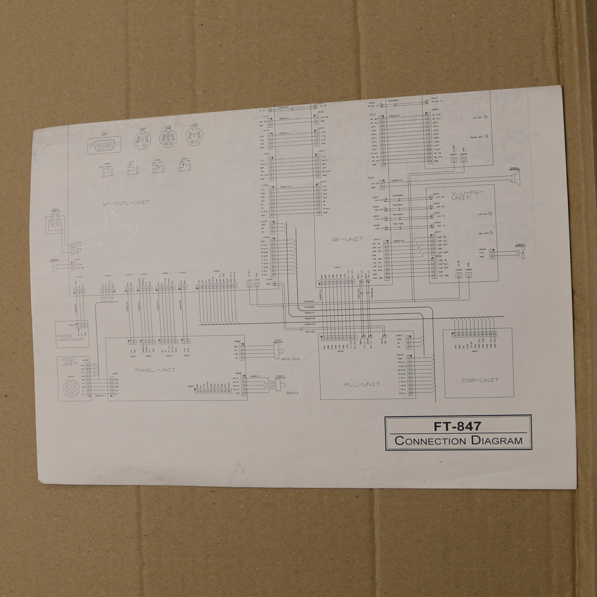 Yaesu FT-847 CONNECTION DIAGRAM