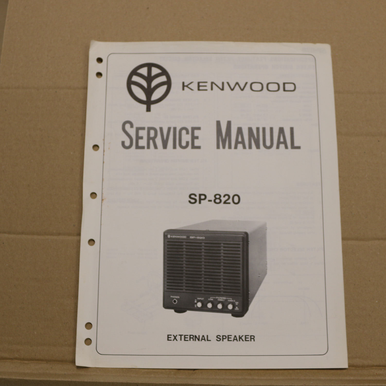 Kenwood SP-820 Service Manual