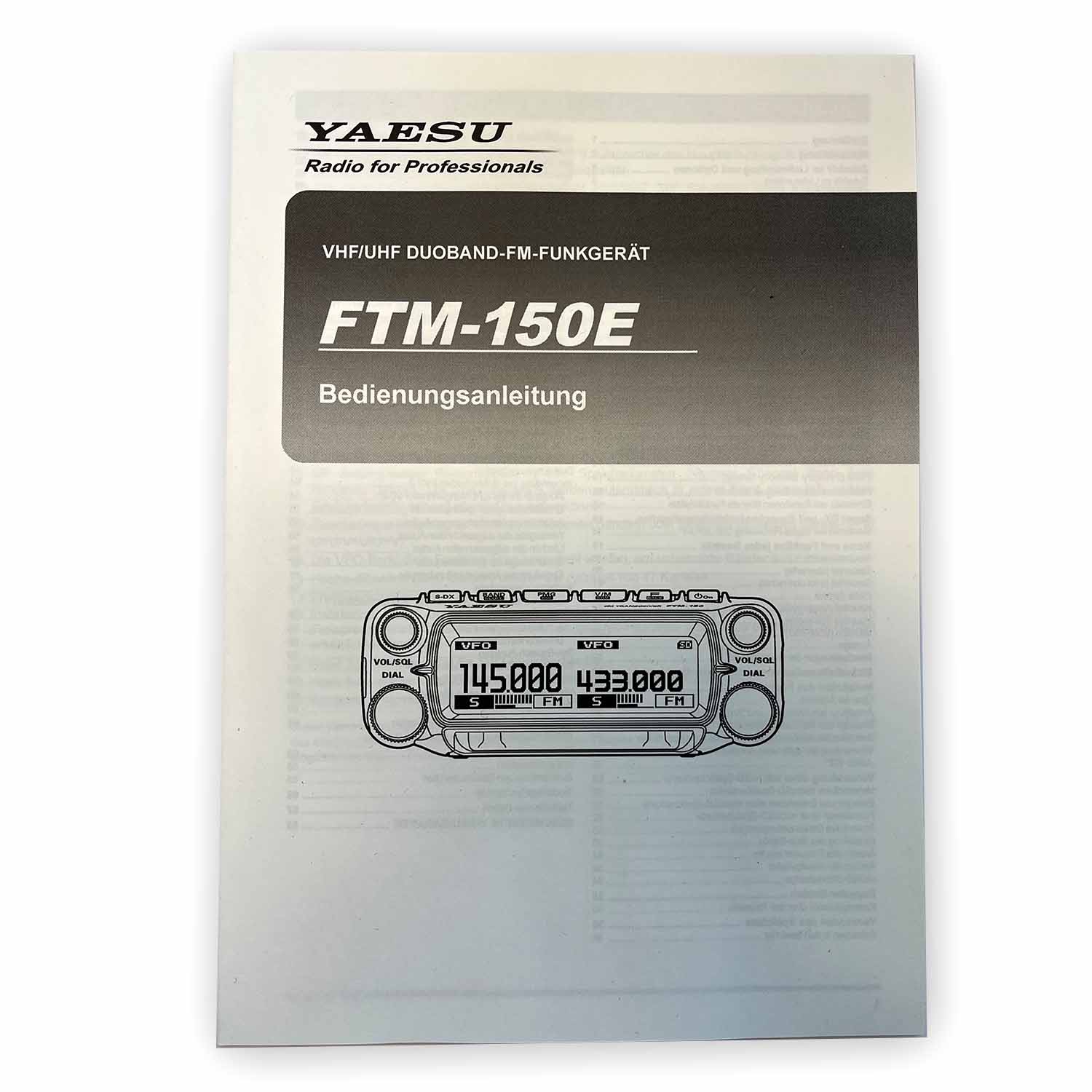 FTM-150E Bedienungsanleitung FTM-150E Bedienungsanleitung