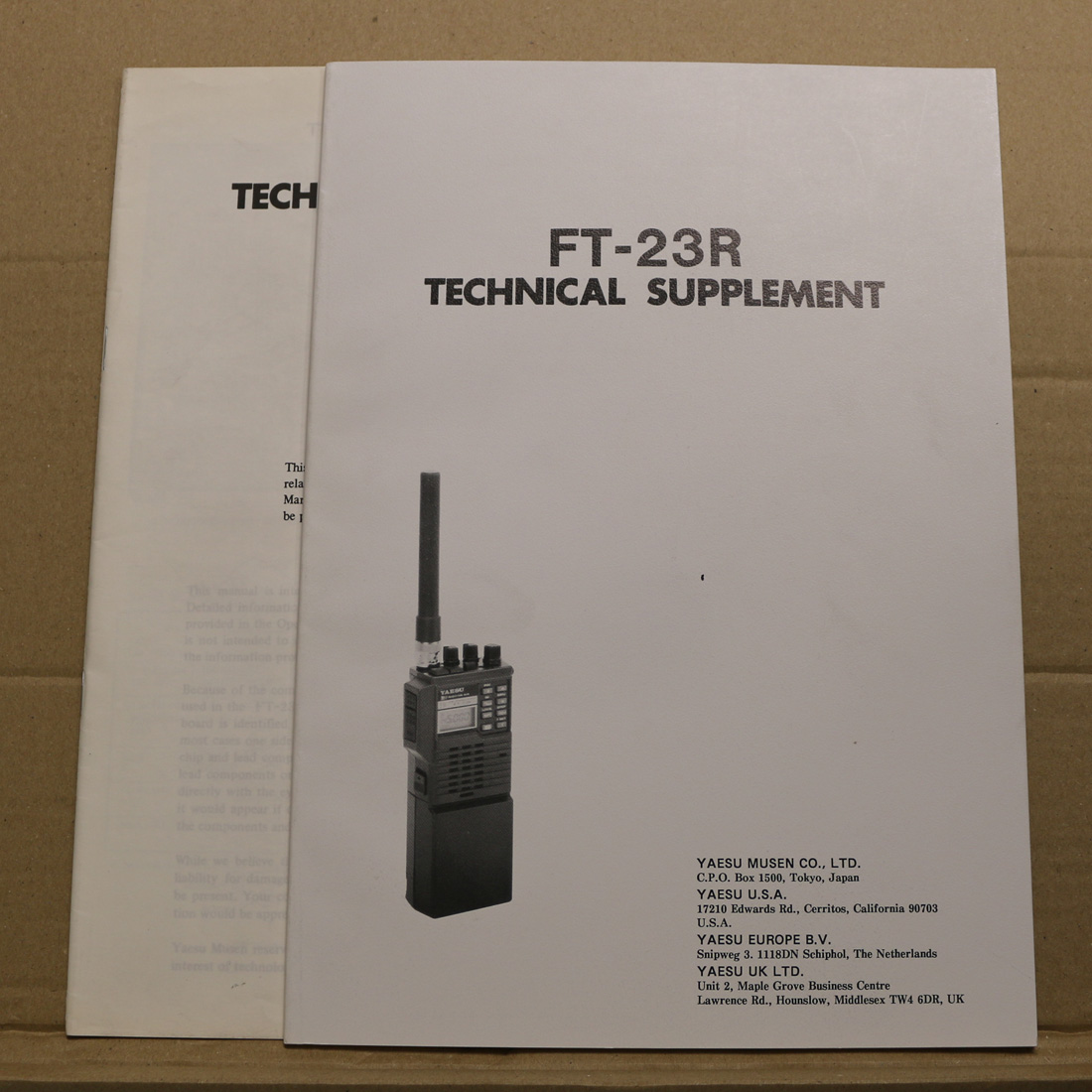 Yaesu FT-23R Technical Supplement