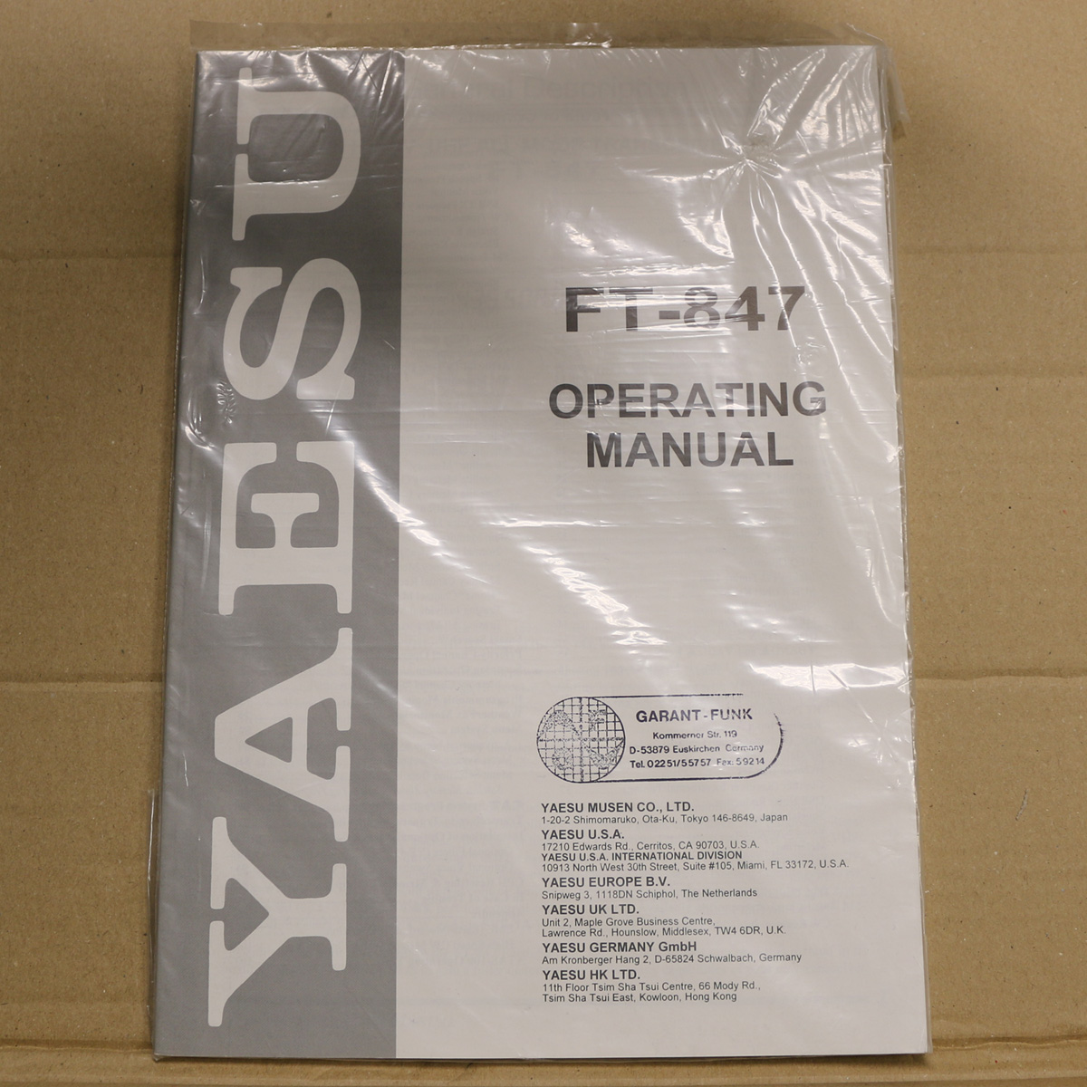 Yaesu FT-847 Operating Manual