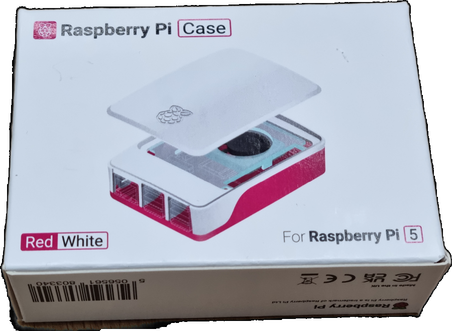 Raspberry Pi 5 Gehäuse für Pi 5 rot/weiß
