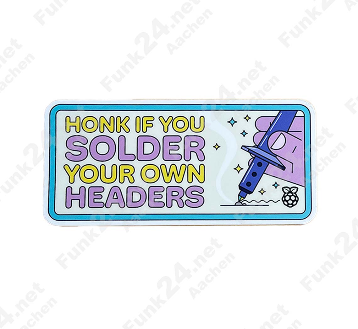 Raspberry Pi Aufkleber / Sticker "Honk- own Headers"