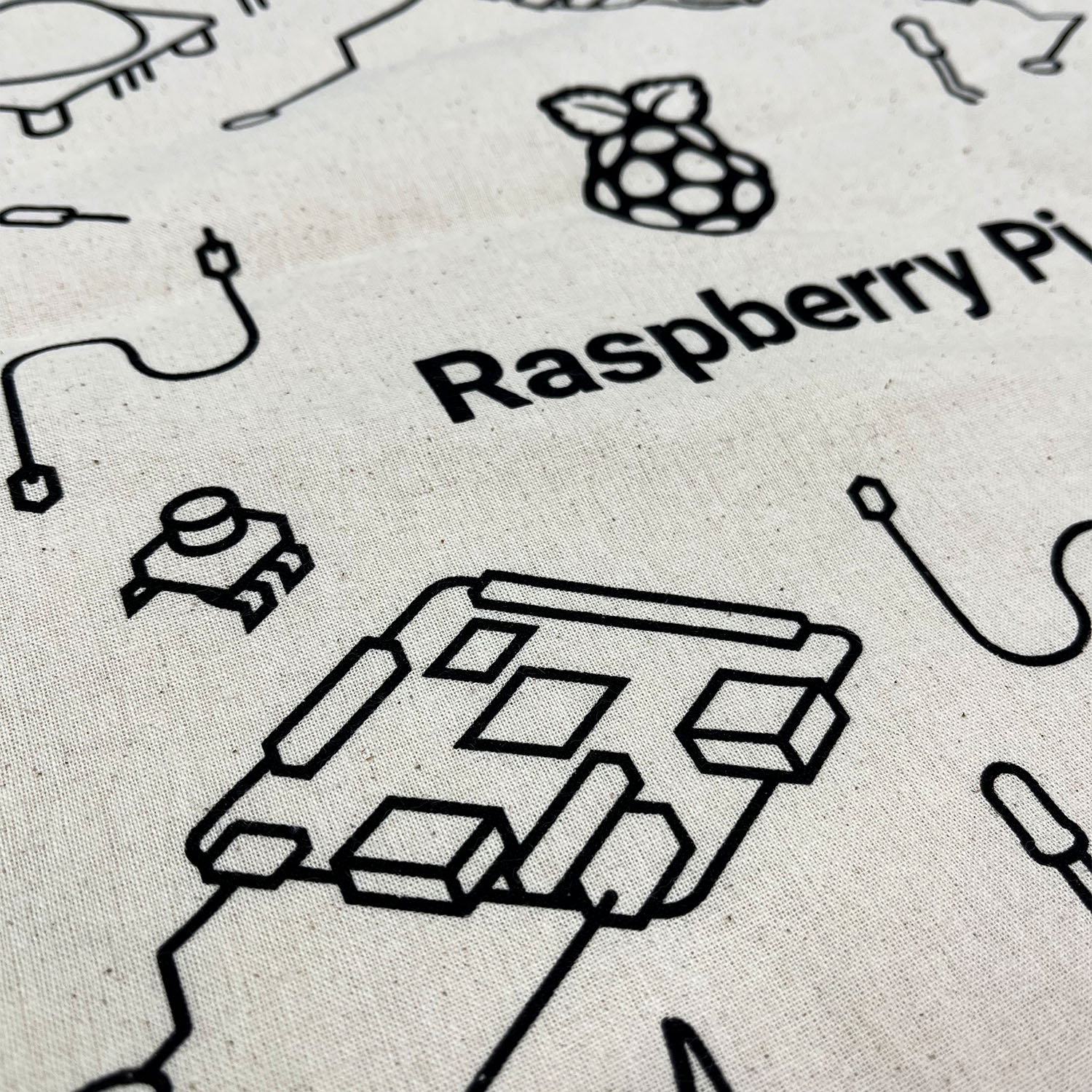 Raspberry Pi Baumwolltasche