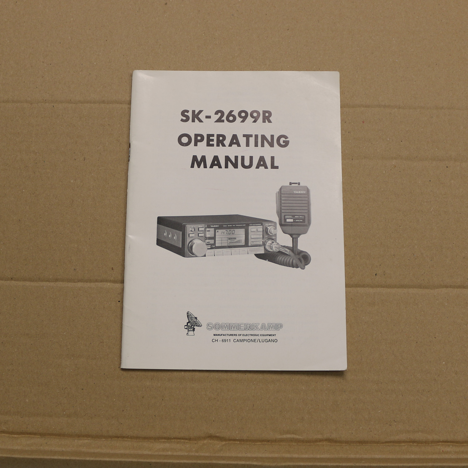 Sommerkamp SK-2699R Operating Manual
