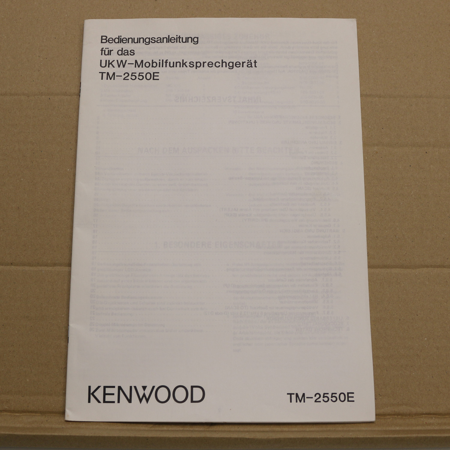 Kenwood TM-2550E Bedienungsanleitung