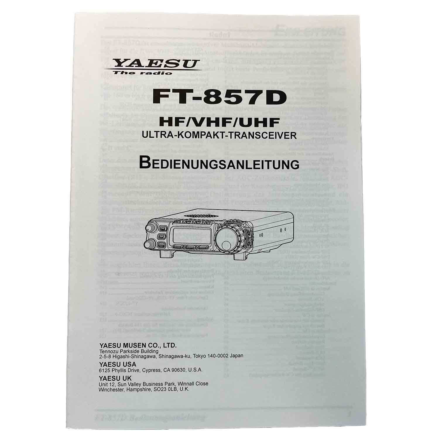 FT-857D Bedienungsanleitung