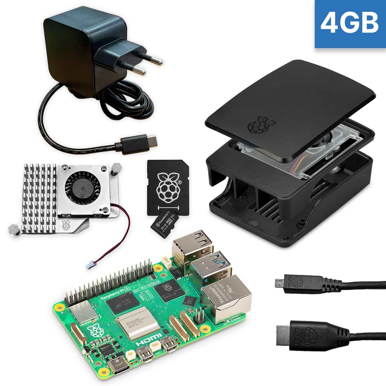 Raspberry Pi 5 Bundle schwarz 4GB RAM