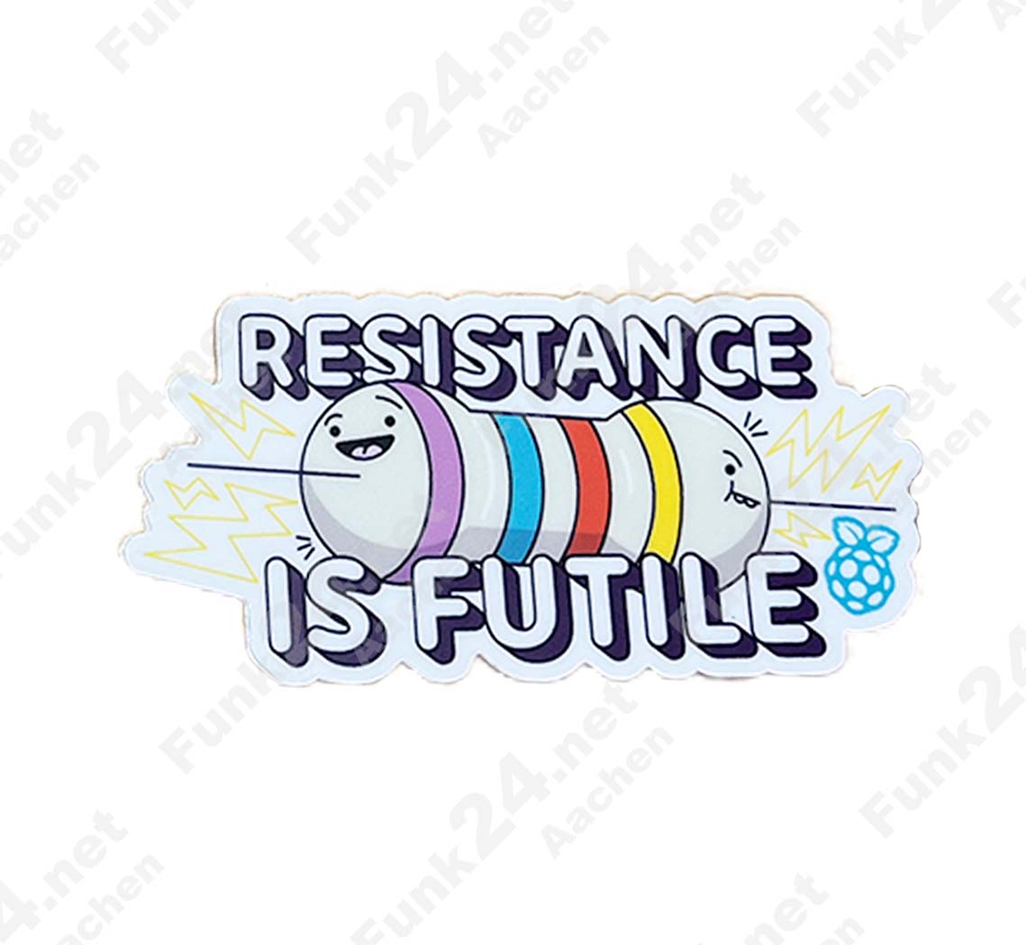 Raspberry Pi Aufkleber / Sticker "Resistance is futile"