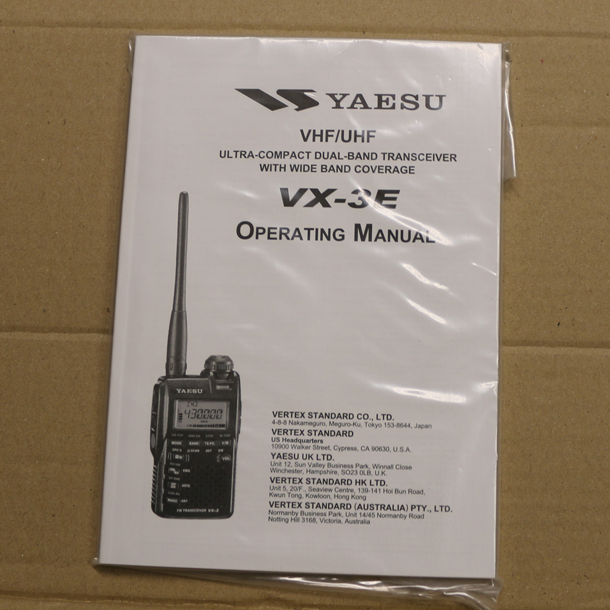 Yaesu VX-3E Operating Manual