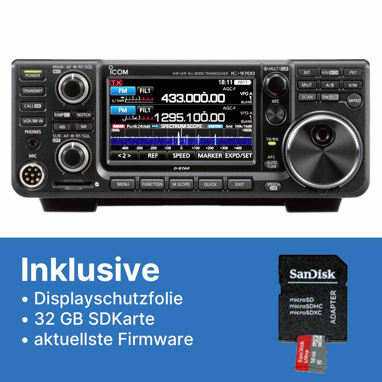 IC 9700 UKW Allmode SDR Transceiver Von Icom Funk24 Ic 9700 ukw allmode sdr transceiver von icom funk24