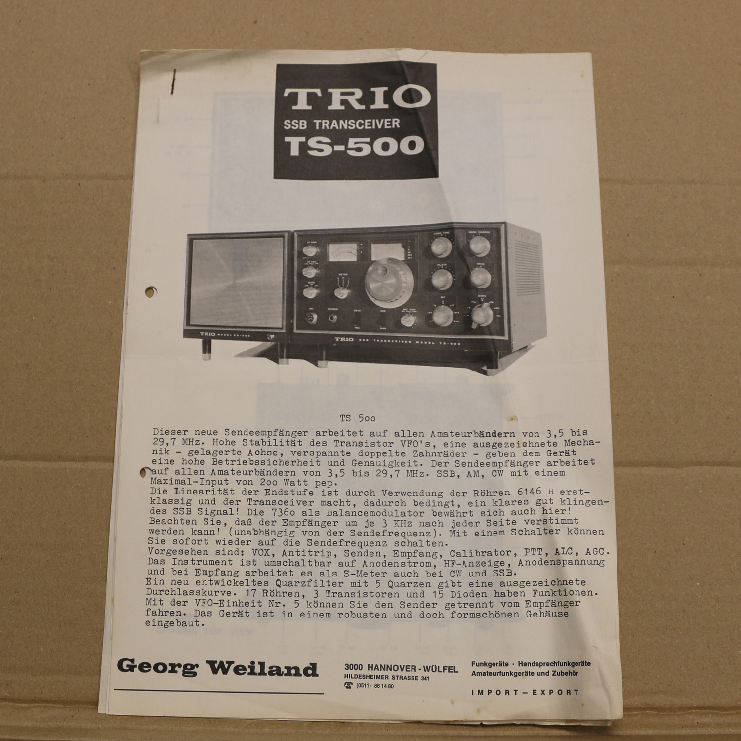 TRIO TS-500 Technische Beschreibung