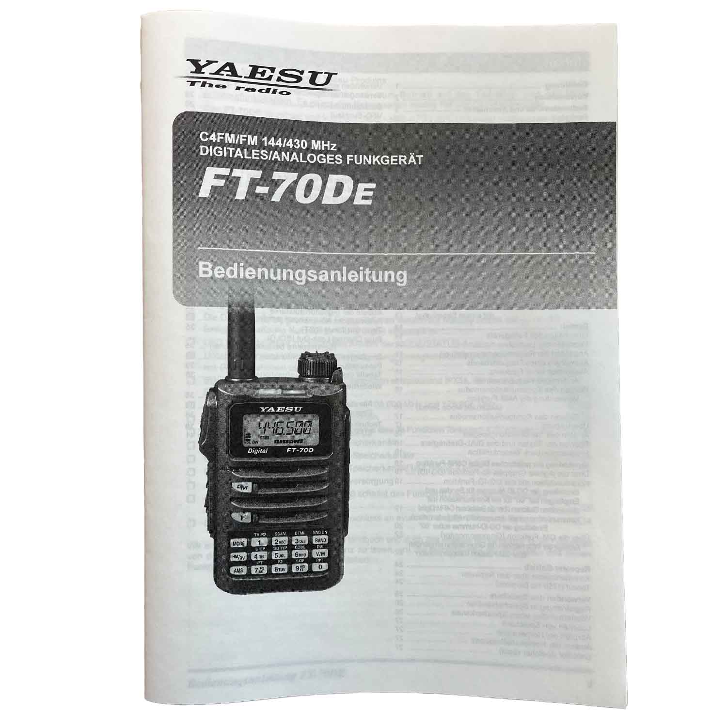 FT-70DE Bedienungsanleitung FT-70DE Bedienungsanleitung