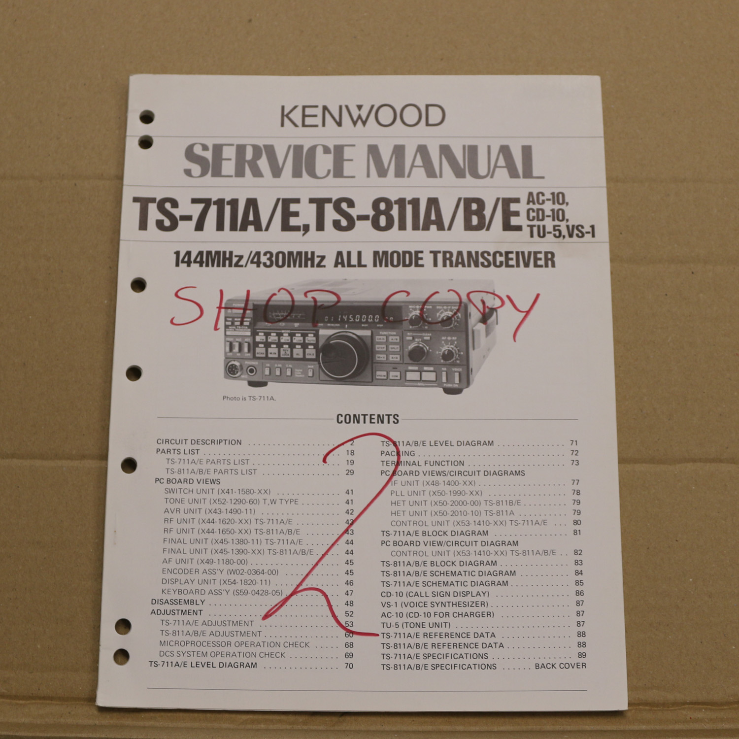 Kenwood TS-711A/E TS-811A/B/E Service Manual