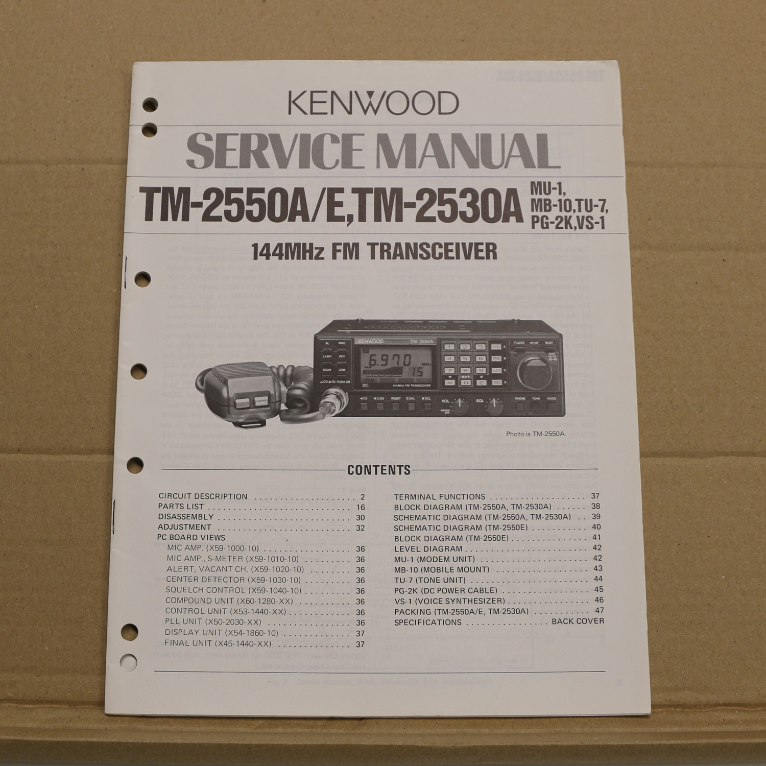 Kenwood TM-2550A/E - TM-2530A Service Manual