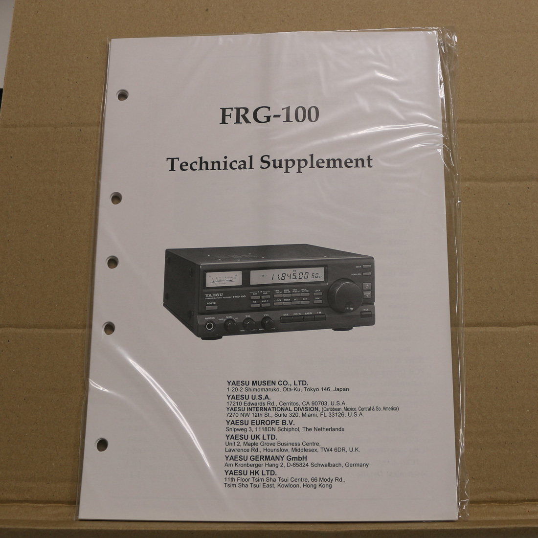 Yaesu FRG-100 Technical Supplement