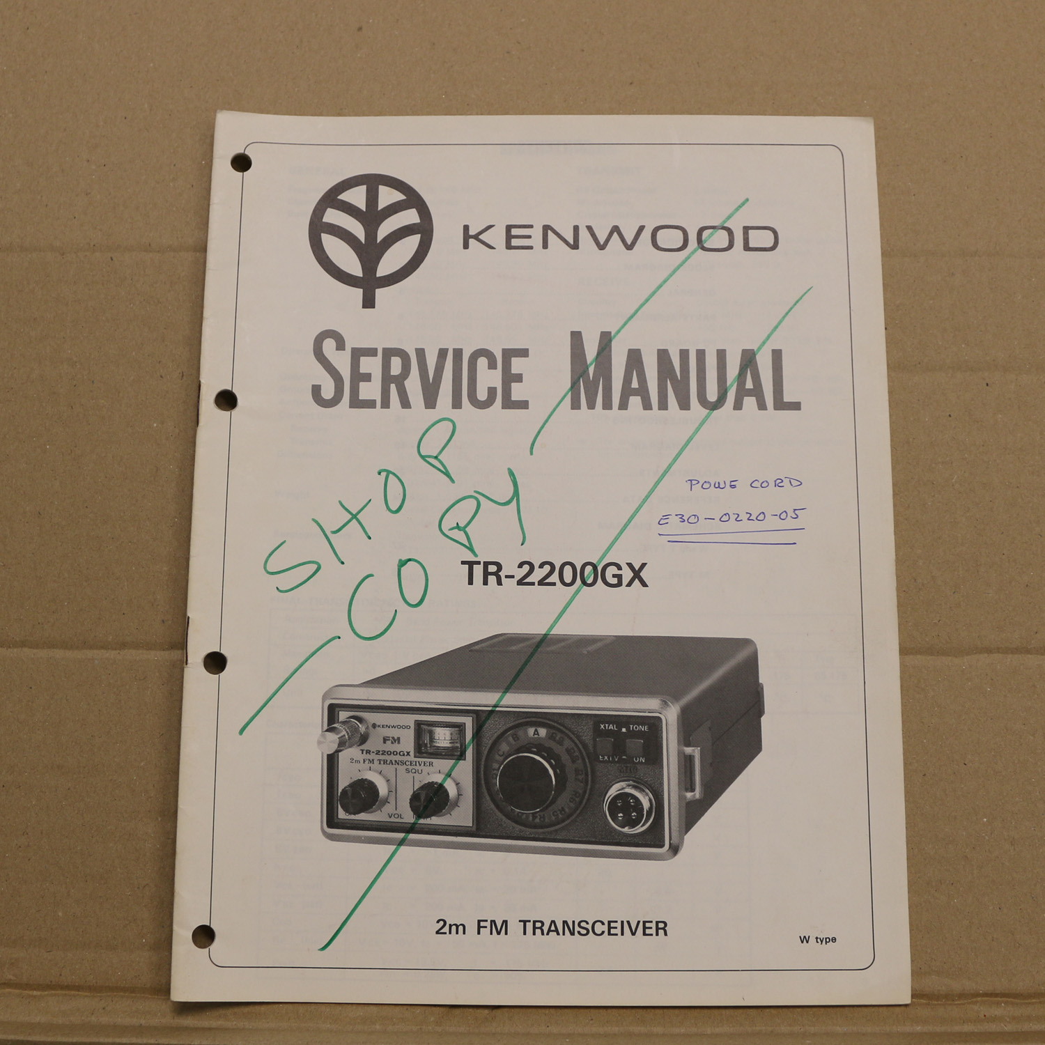 Kenwood TR-2200GX Bedienungsanleitung