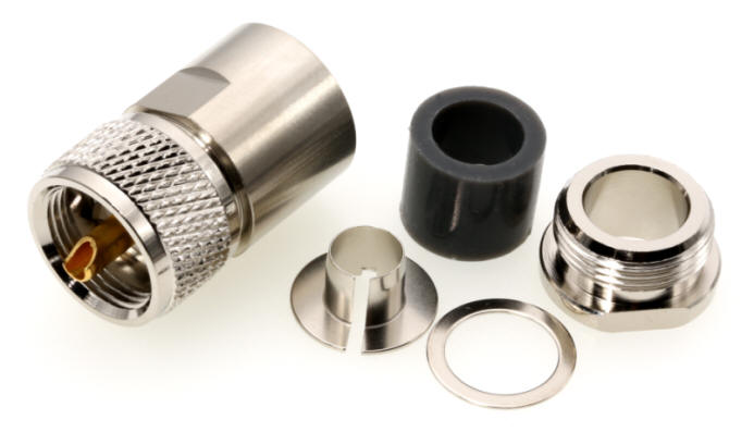 USP10-2-15 UHF-Stecker / PL-Stecker für 10mm Koaxialkabel, RG213