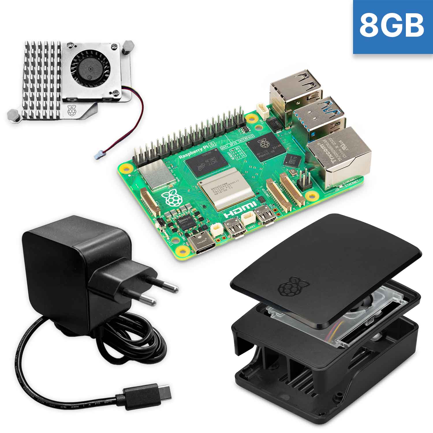 Raspberry Pi 5 "S-Bundle" schwarz 8GB RAM