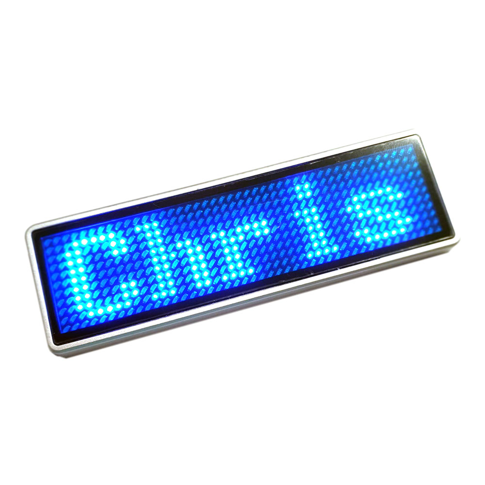 LED Rufzeichenschild, 11x44 Pixel, USB, blau
