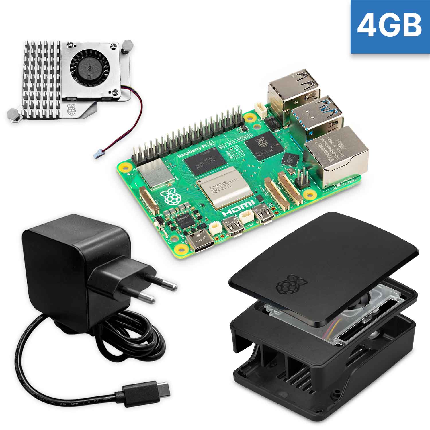 Raspberry Pi 5 "S-Bundle" schwarz 4GB RAM