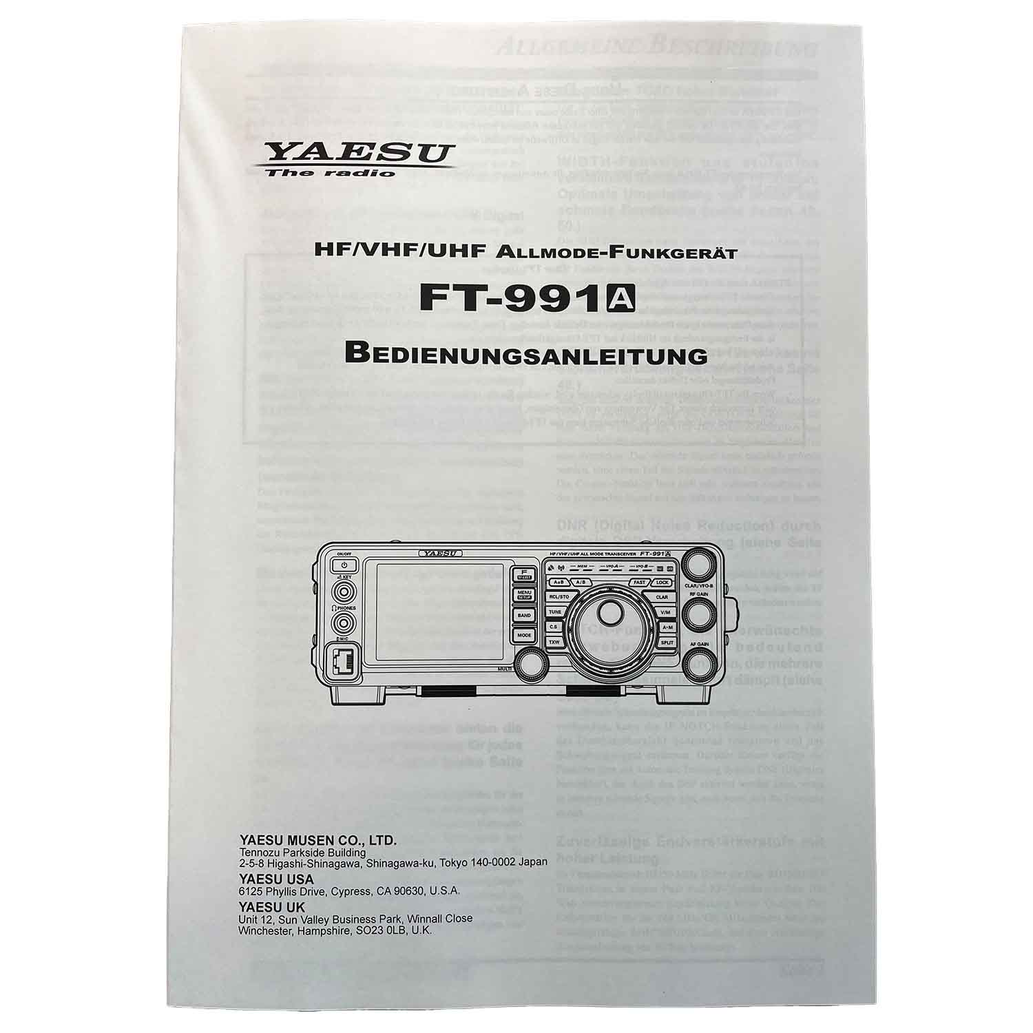 FT-991A Bedienungsanleitung