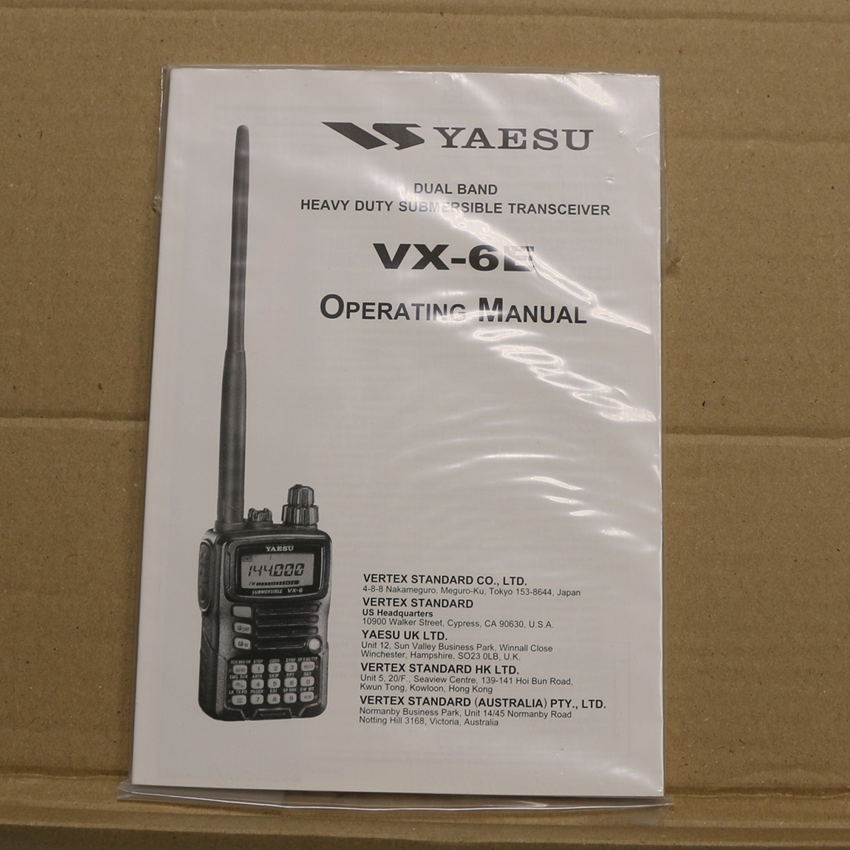 Yaesu VX-6E Operating Manual