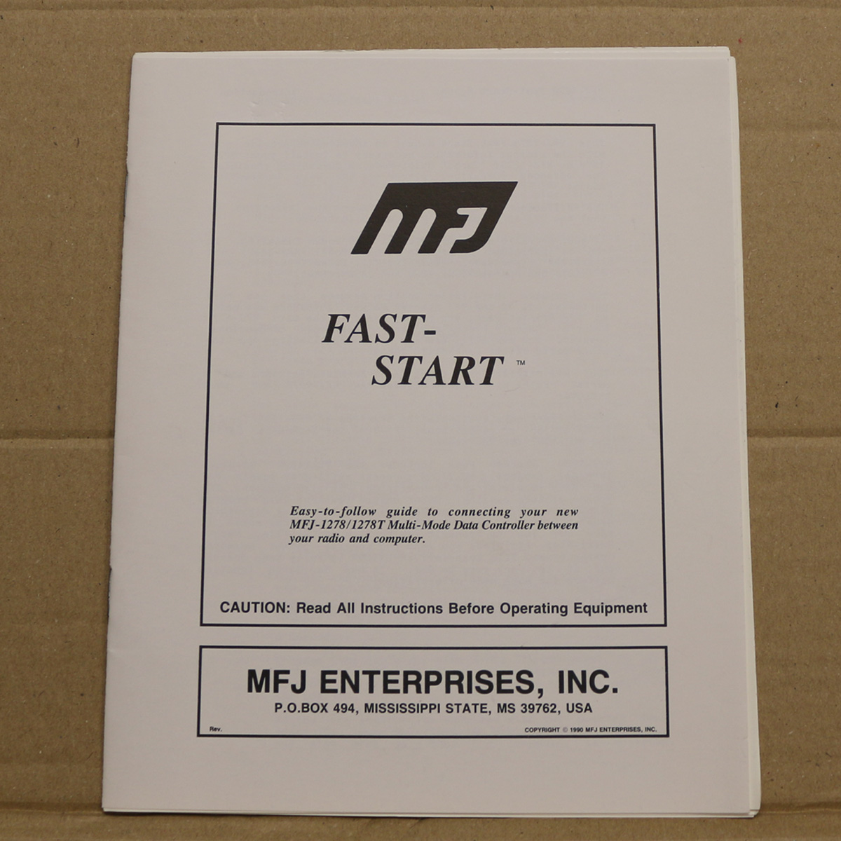 MFJ MFJ-1278 / -T Fast Start Manual