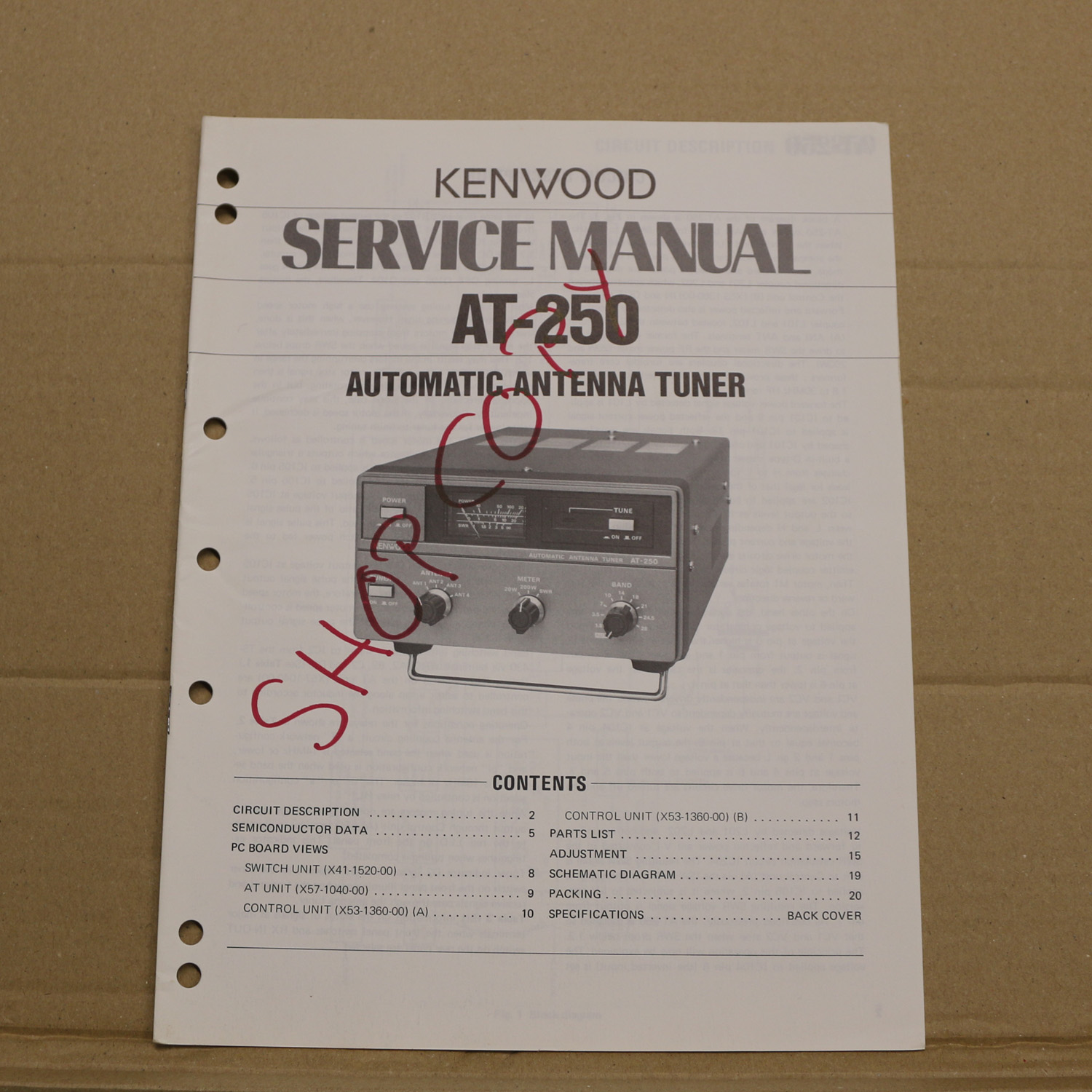 Kenwood AT-250 Service Manual