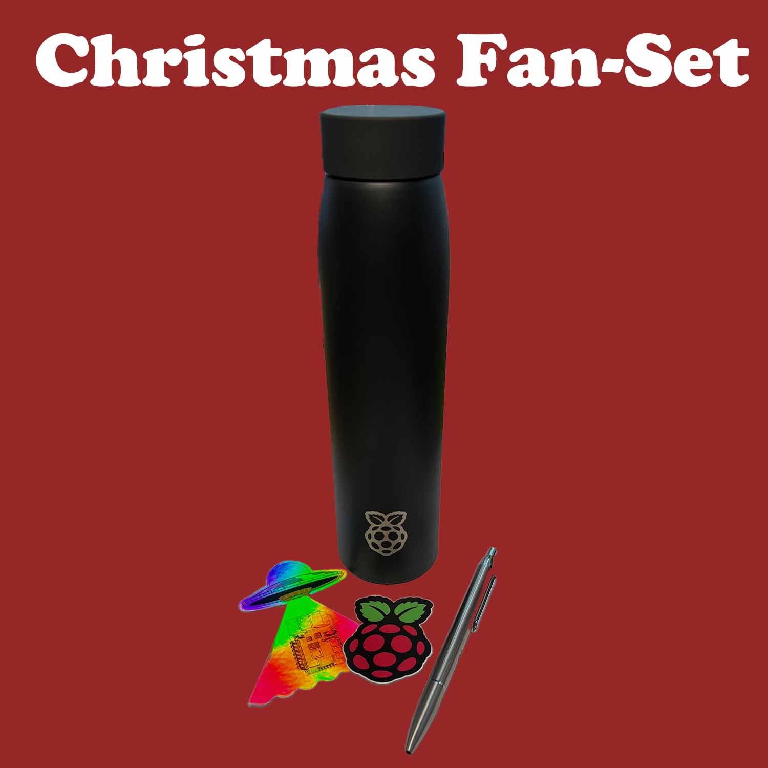 Christmas Fan-Set mit Edelstahl-Trinkflasche