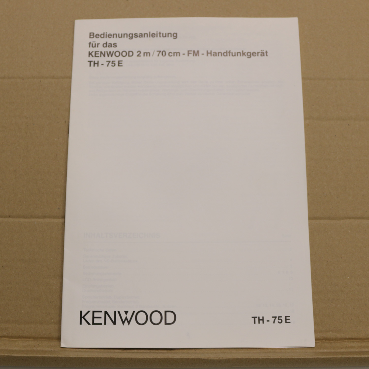 Kenwood TH-75E Bedienungsanleitung
