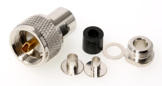 USP6-2-15 UHF-Stecker / PL-Stecker für 6mm Koaxialkabel UHF-Spezial 6