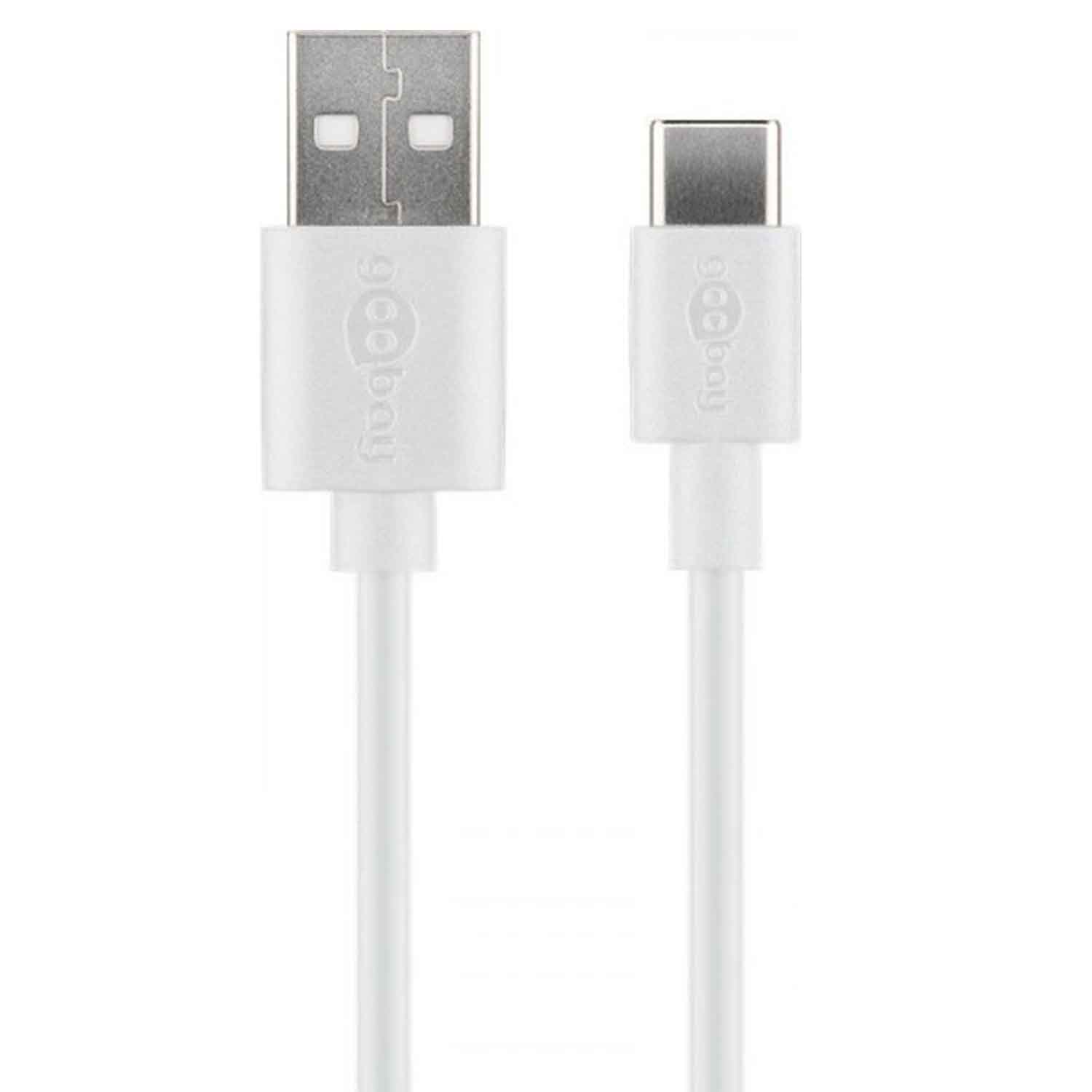 USB-C™ Lade- und Synchronisationskabel 10cm weiß