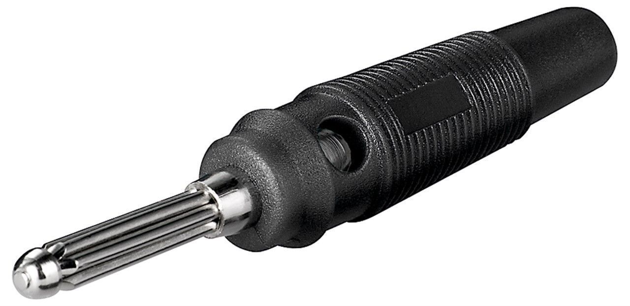 Bananenstecker / Büschelstecker schwarz