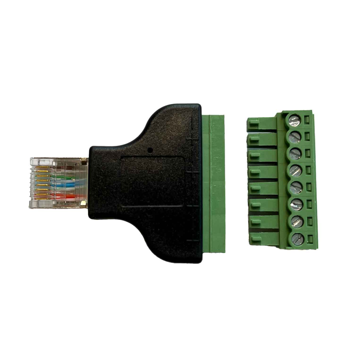 Terminal Block 8-pin > RJ45-Stecker (8P8C) abnehmbare Schraubbefestigung