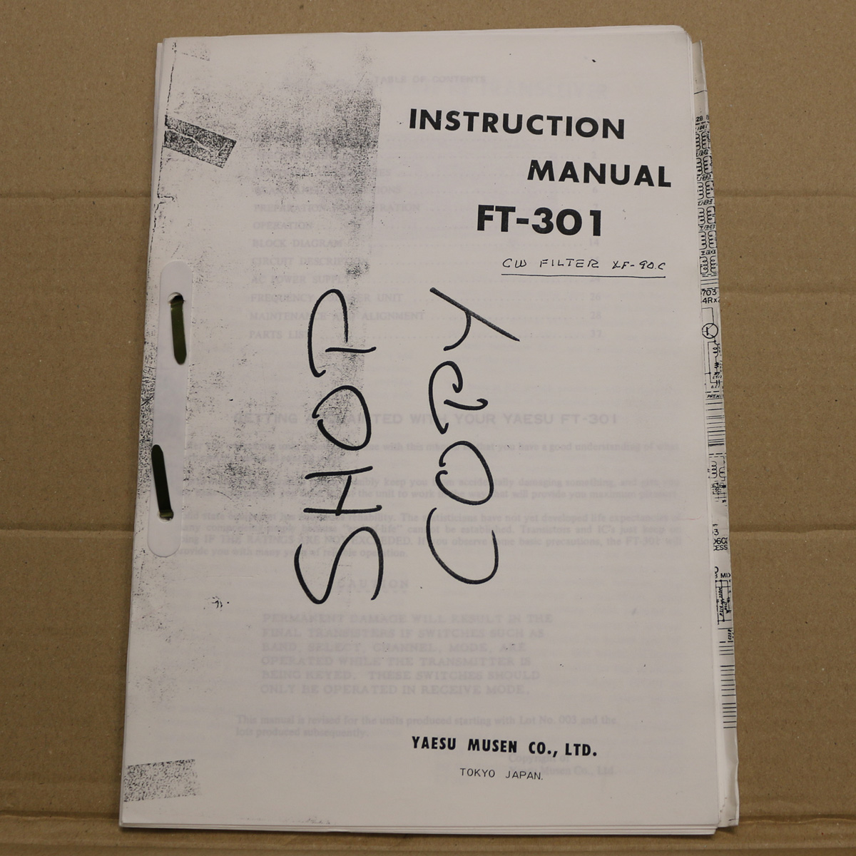 Yaesu FT-301 Instruction Manual