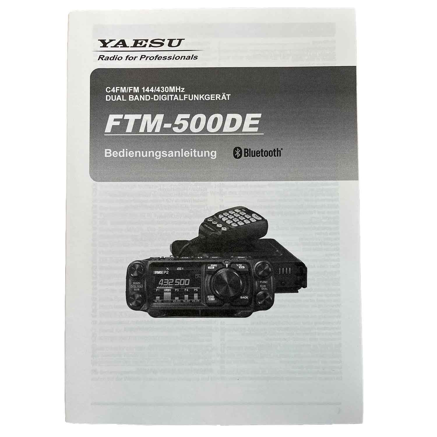 FTM-500DE Bedienungsanleitung FTM-500DE Bedienungsanleitung