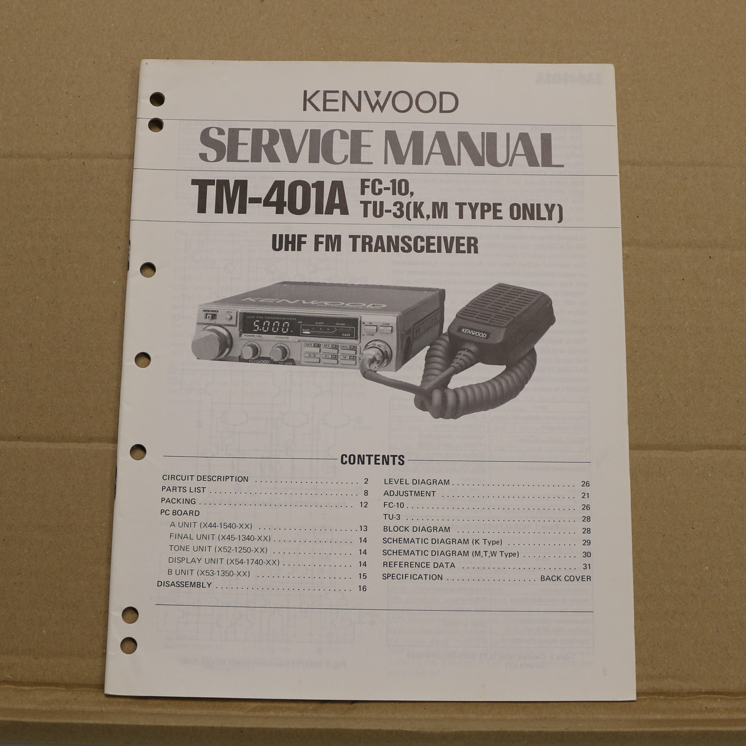 Kenwood TM-401A Service Manual