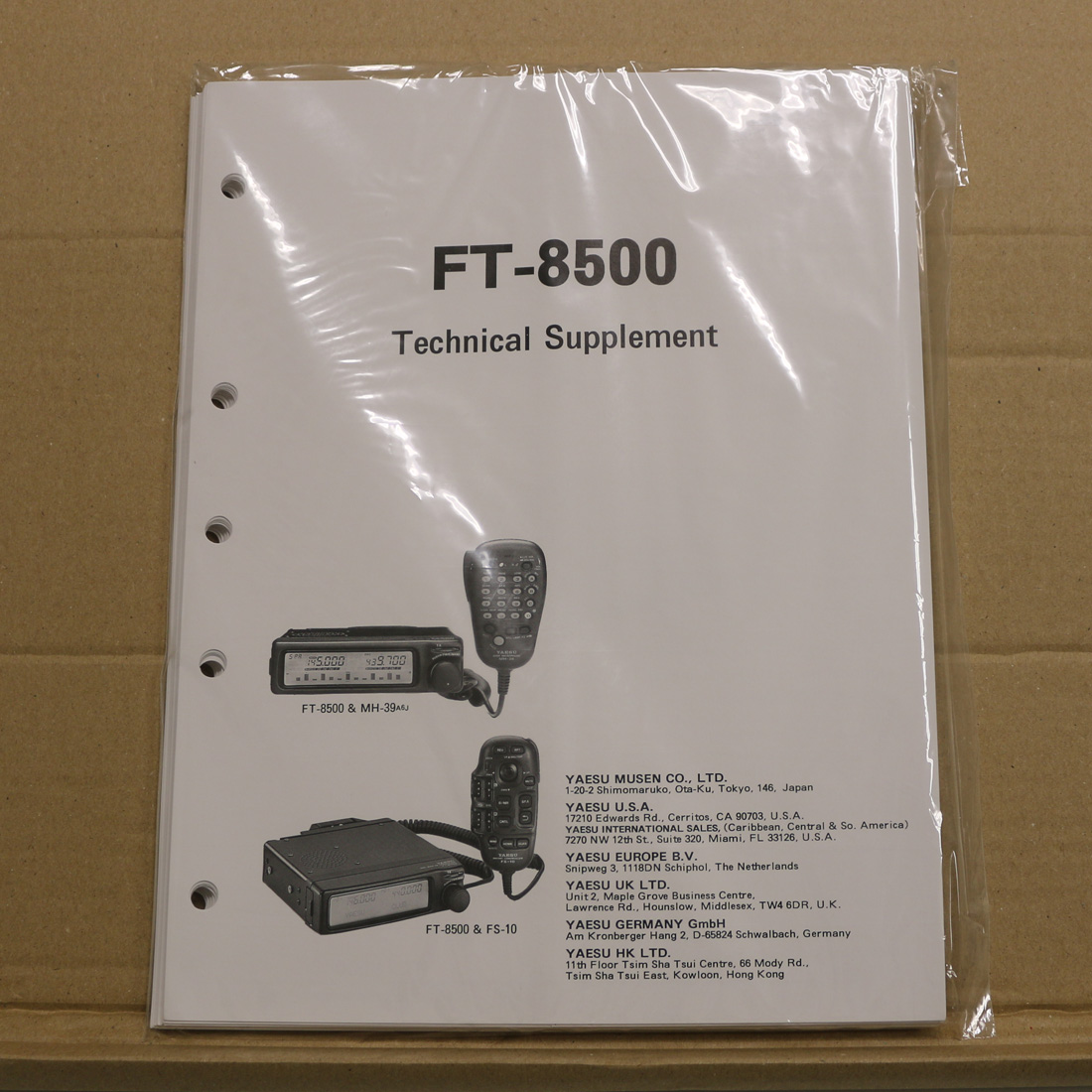 Yaesu FT-8500/FS-10 Operating Manual