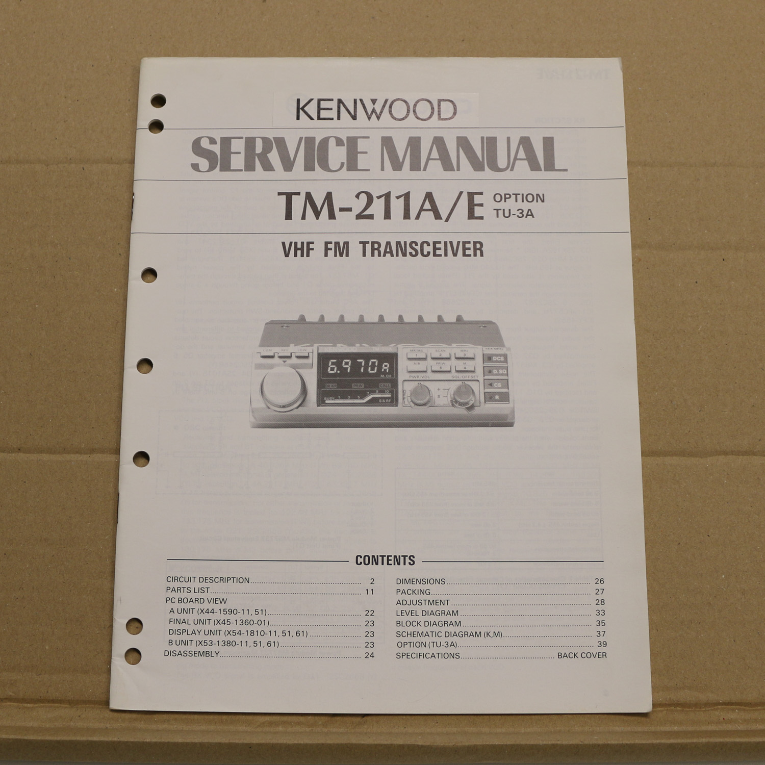 Kenwood TM-211A/E Service Manual