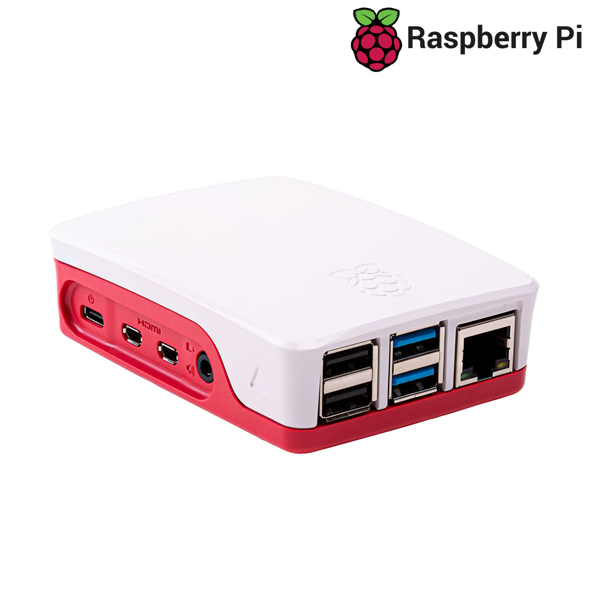rot-weiss-logo offizielles Raspberry Pi 4 Gehäuse (rot/weiß)