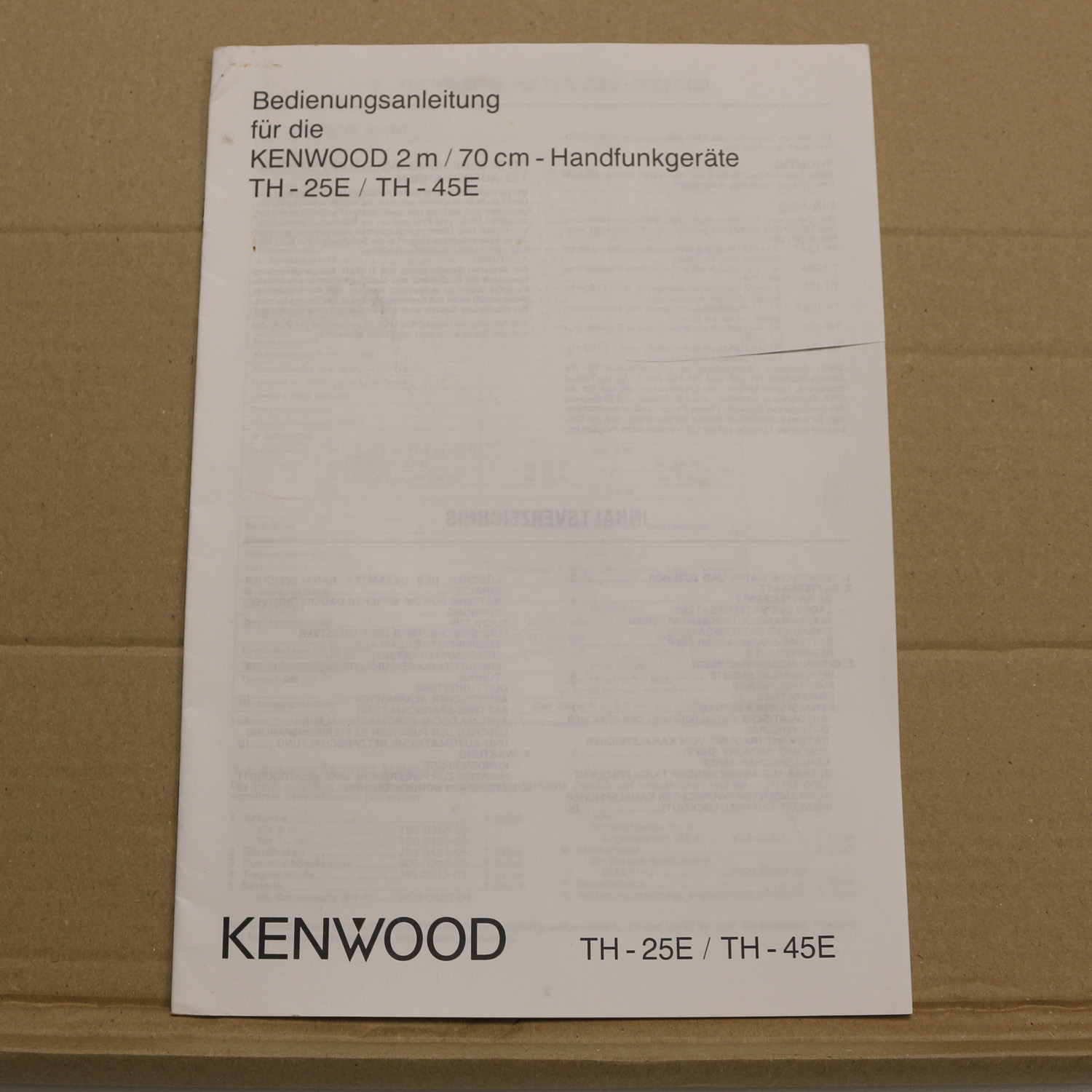 Kenwood TH-25E / TH-45E Bedienungsanleitung