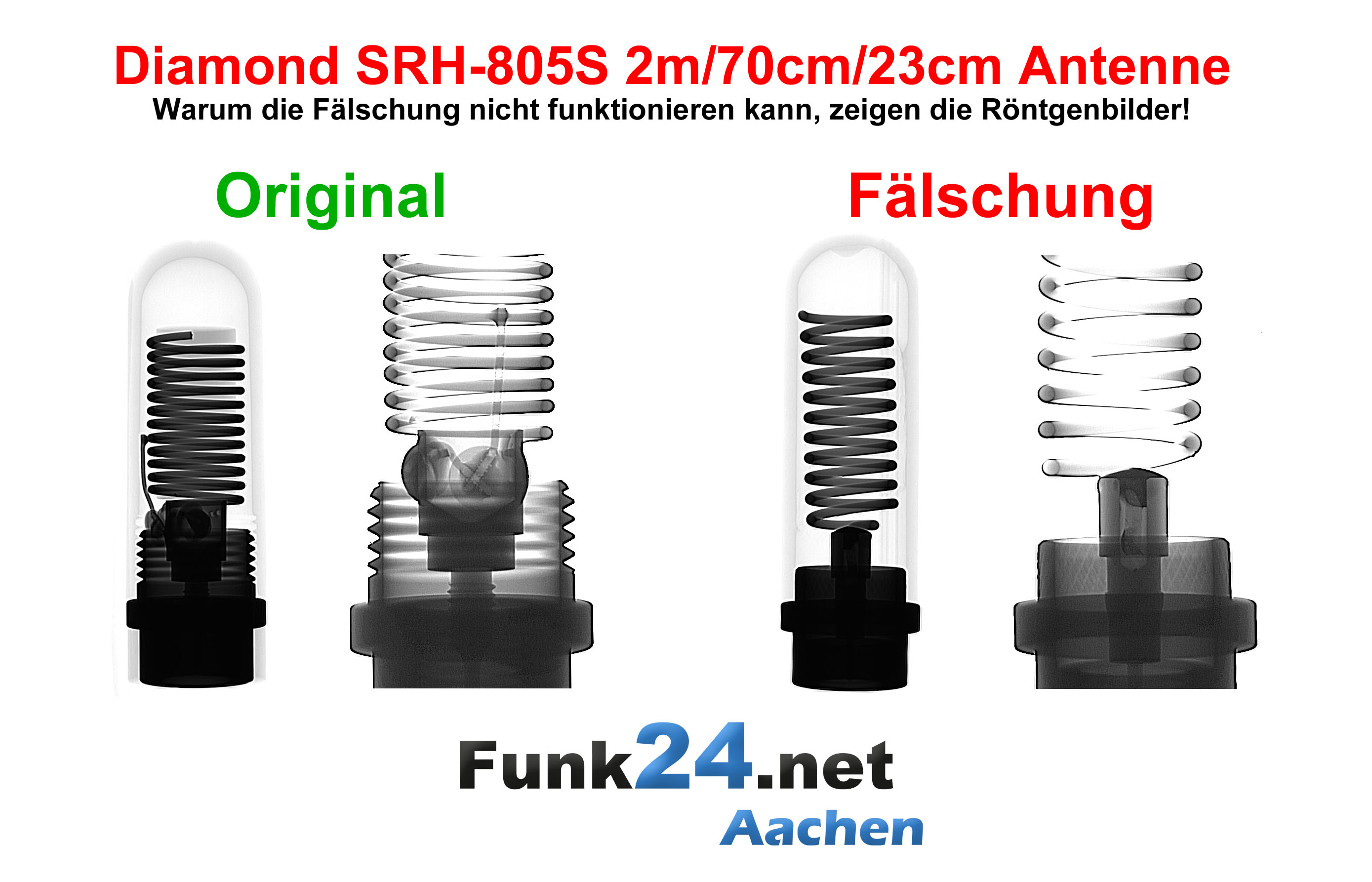 Diamond SRH-805S Kurze SMA Antenne für 2m/70cm/23cm