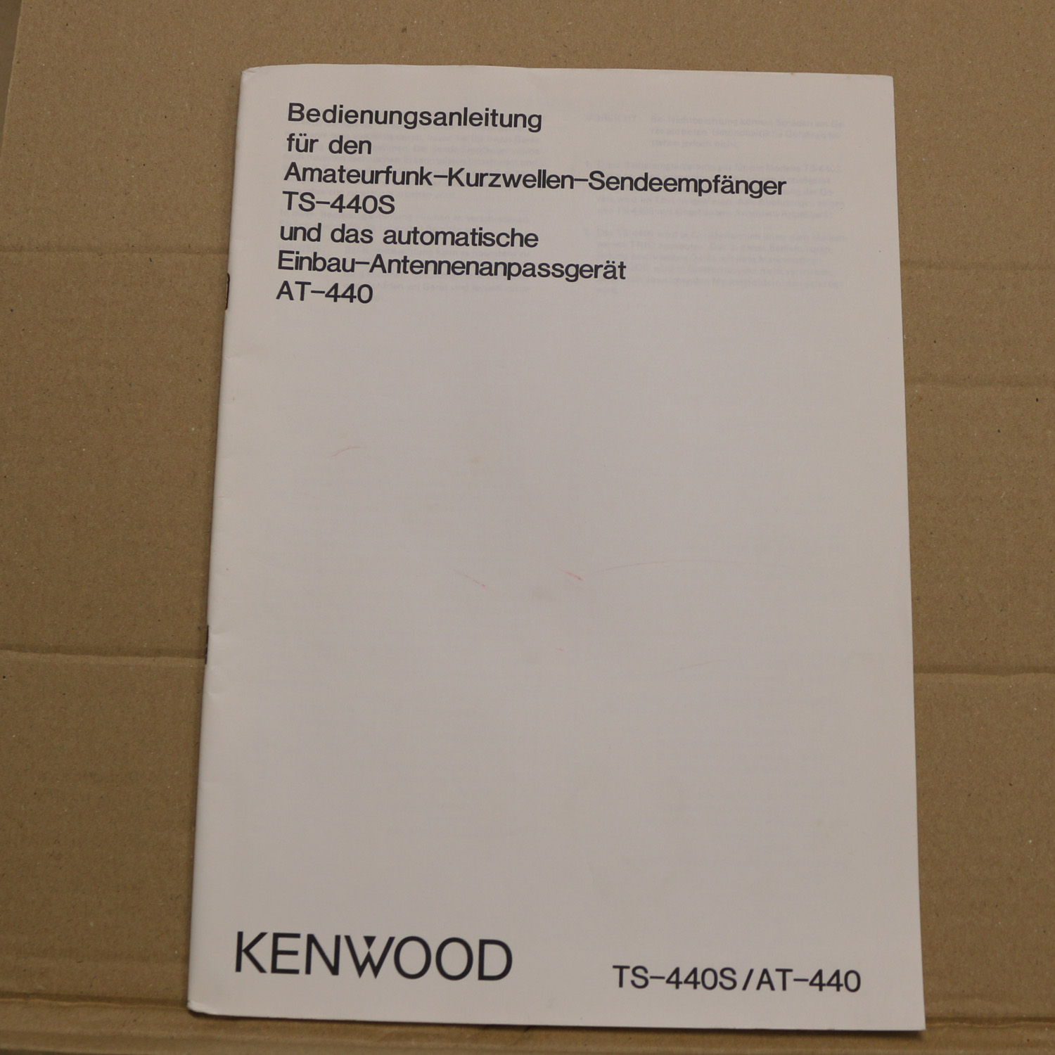 Kenwood TS-440S Bedienungsanleitung