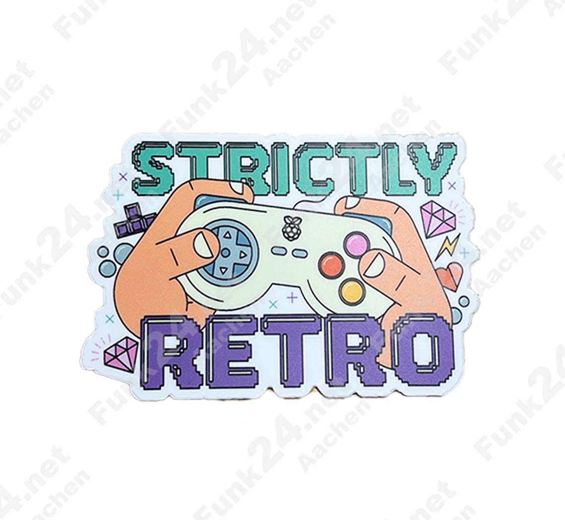 Raspberry Pi Aufkleber / Sticker "Strictly Retro"